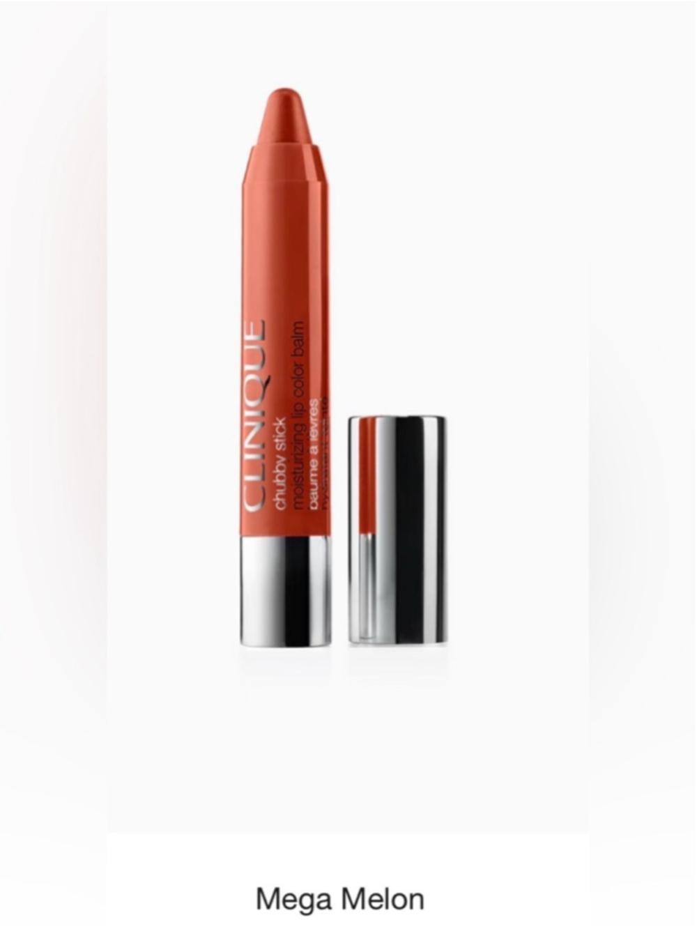 Clinique 04 Mega Melon Chubby Stick Moisturizing Lip Colour Balm Full Size New